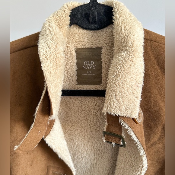 Old Navy faux suede shearling jacket - Picture 2 of 2